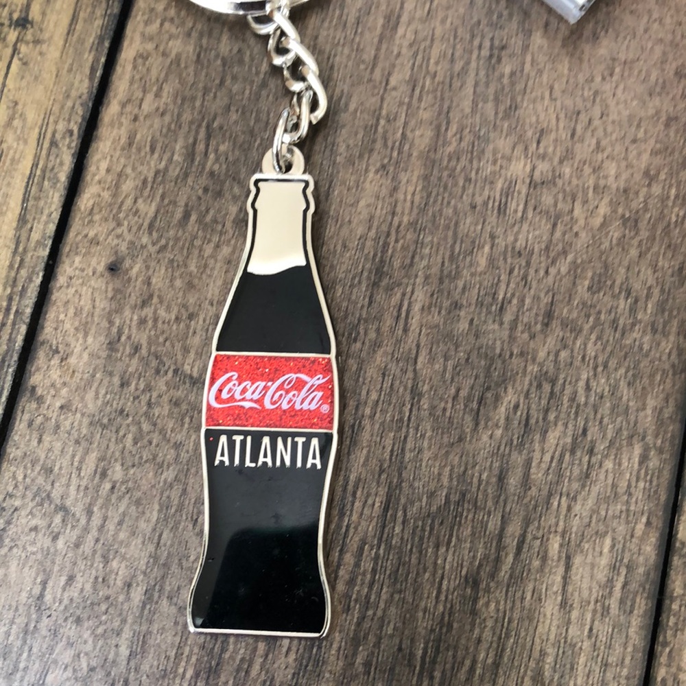 A coke keychain from the coke factory in Atlanta